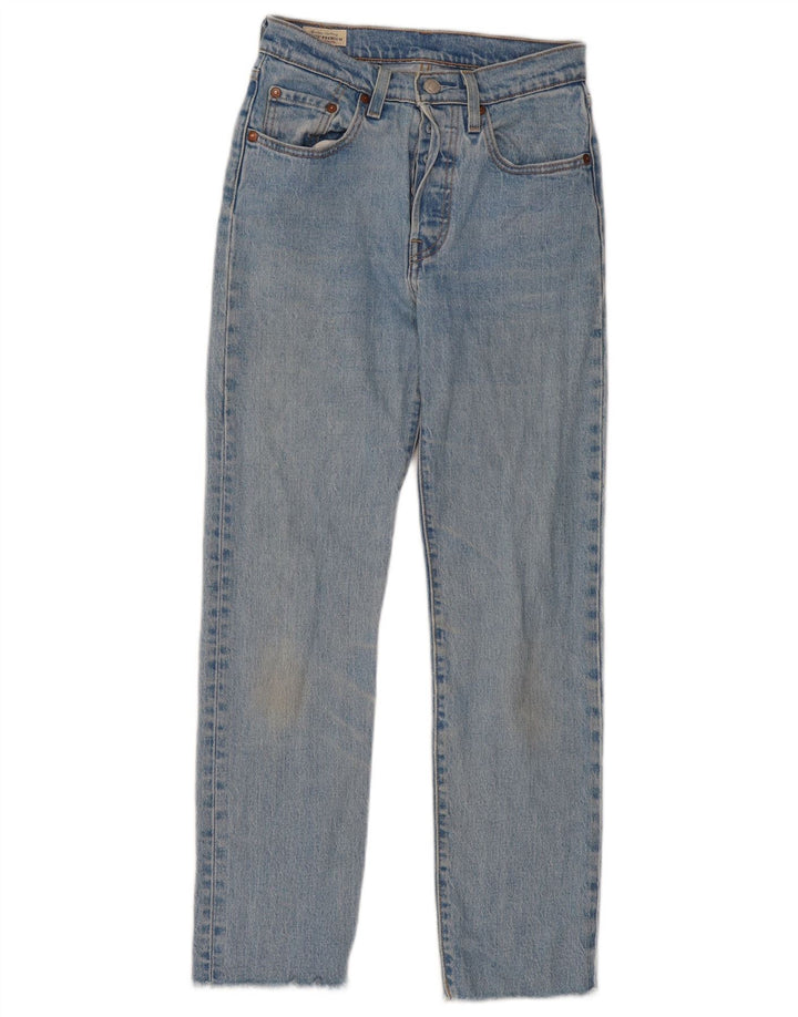 Levi's Dame 501 Straight Jeans W24 L28 Blå Bomuld