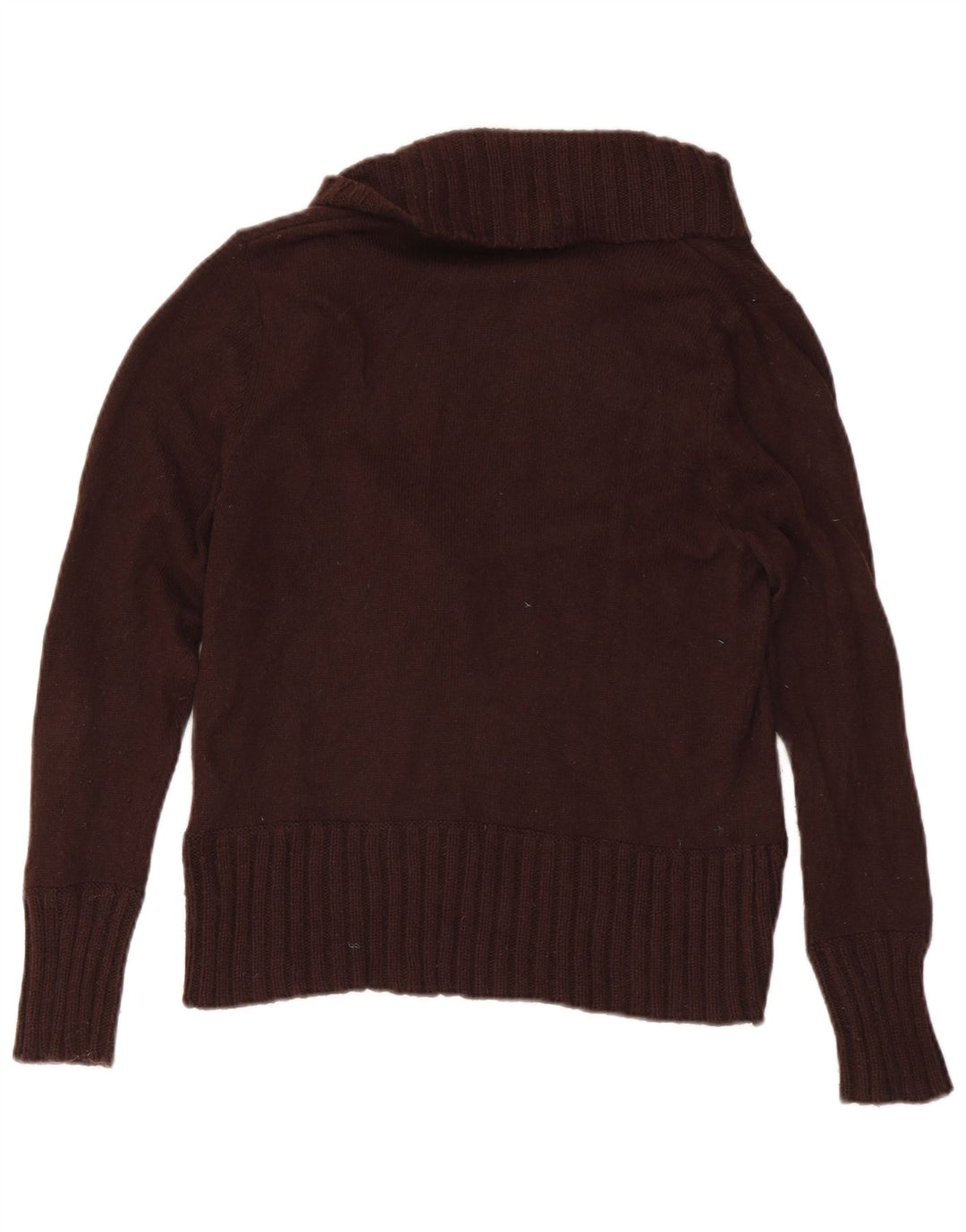Marks & Spencer Dame Cardigan Sweater UK 16 Stor Brun Bomuld