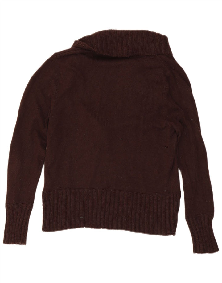 Marks & Spencer Dame Cardigan Sweater UK 16 Stor Brun Bomuld
