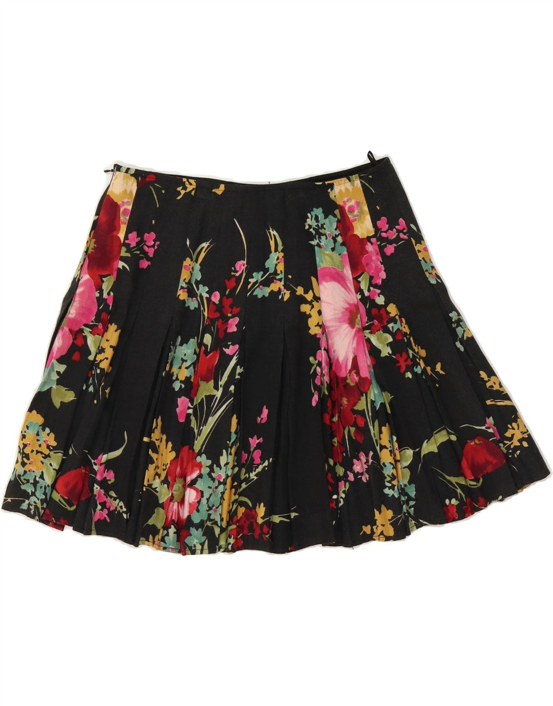 ADELE FADO Womens Mini Skirt IT 40 Small W27  Black Floral Vintage Adele Fado and Second-Hand Adele Fado from Messina Hembry 