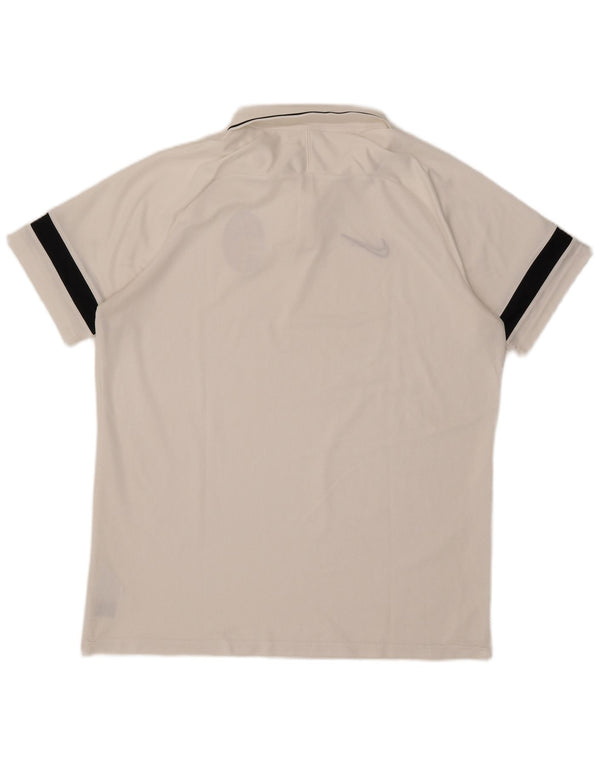 Nike Herre Ascoli Calcio 1898 Polo Shirt XL Hvid Colourblock Polyester