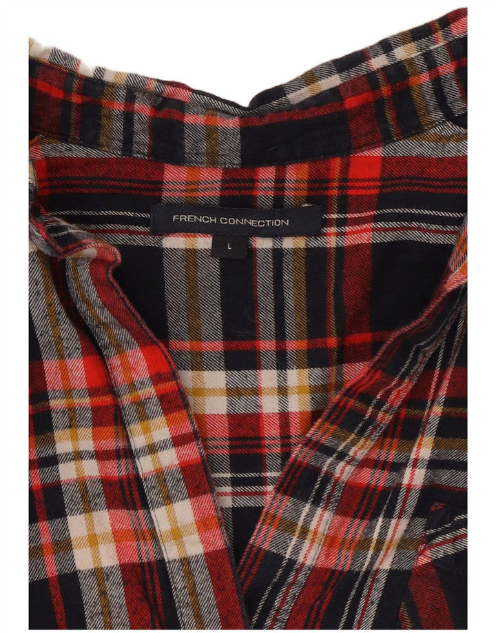 French Connection Dame Flanellskjorte UK 14 Stor flerfarvet Plaid