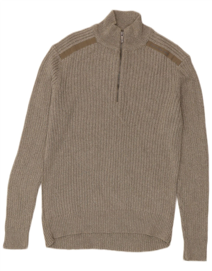 CALVIN KLEIN JEANS trøje med lynlås til mænd Medium Beige Flecked