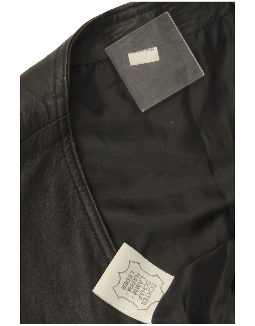 VINTAGE Herre lædervest 3XL sort læder