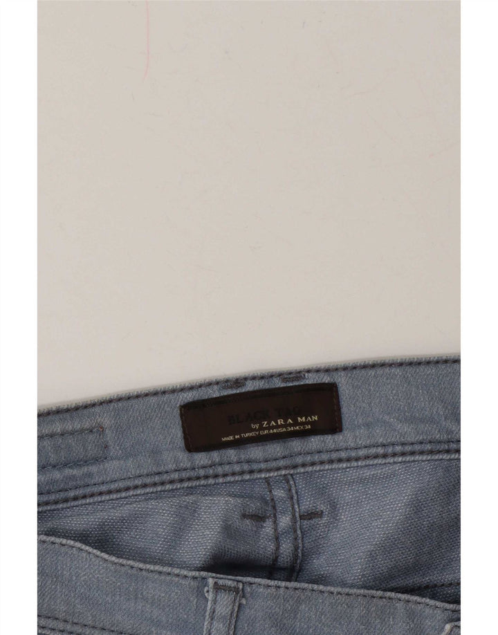 Zara Herre Slim Jeans EU 44 Large W34 L32 Blå