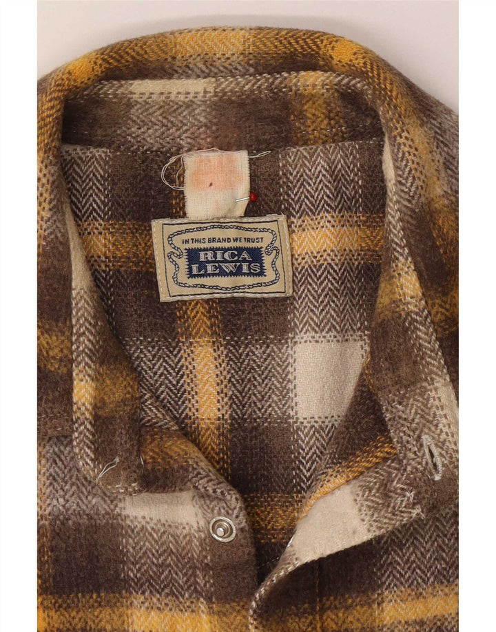 Rica Lewis Herre Overshirt Flanellskjorte Stor brun Plaid