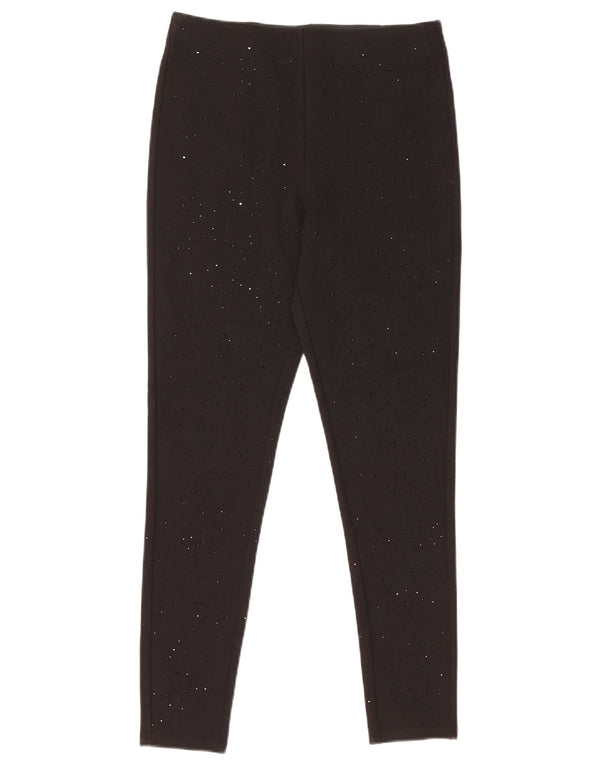 Zara Womens Leggings UK 10 Small Black Viscose