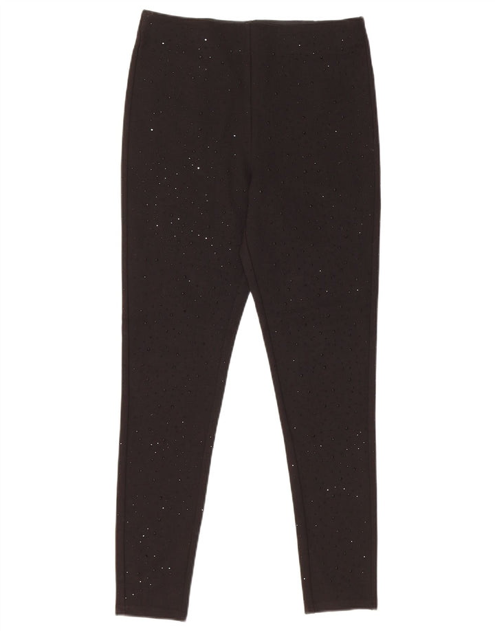 Zara Womens Leggings UK 10 Small Black Viscose