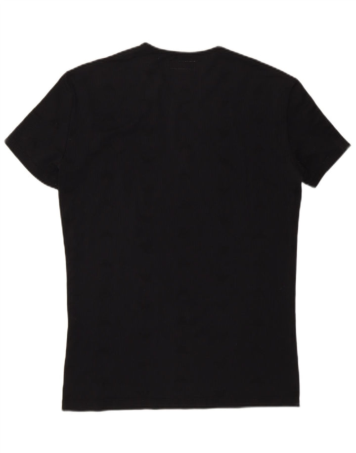 Emporio Armani T-shirt top til kvinder UK 14 Medium Sort