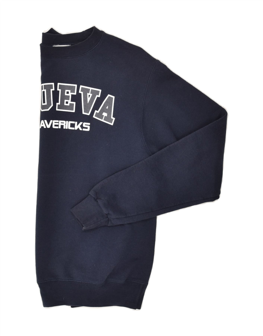 CHAMPION Mens Graphic Sweatshirt Jumper Small Navy Blue Cotton Vintage Champion and Second-Hand Champion from Messina Hembry 