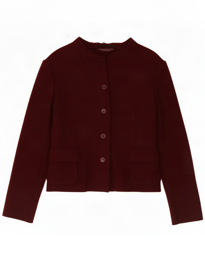 Aspesi Dame 4-knaps blazerjakke IT 40 Small Burgundy Wool