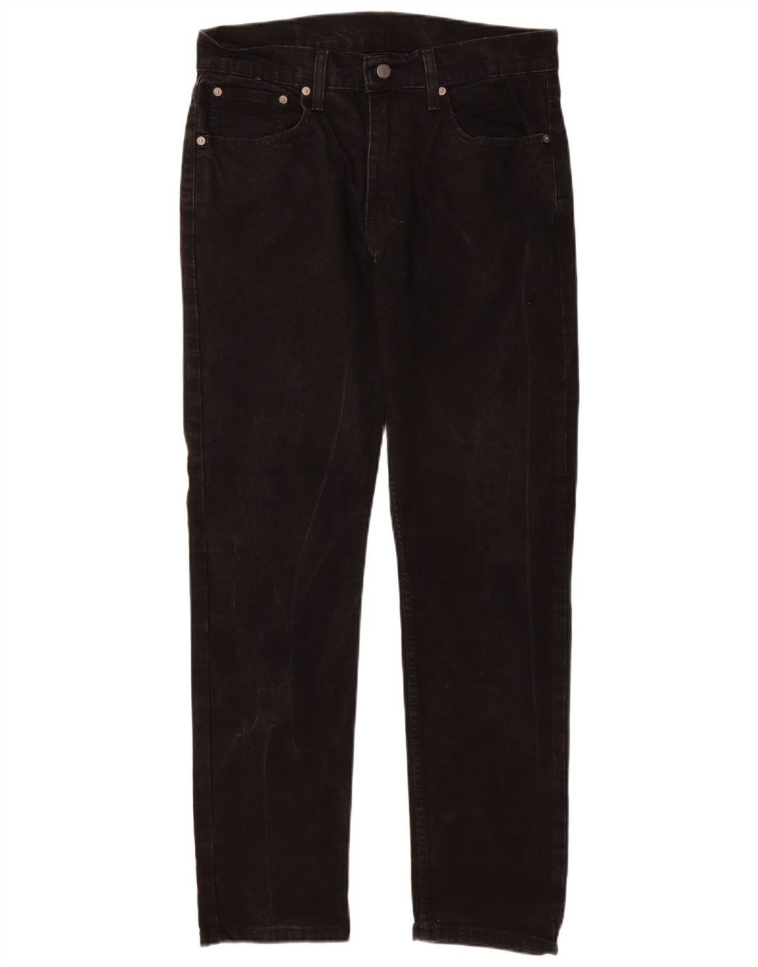 Levi's Herre 502 tilspidsede jeans W32 L32 sort bomuld