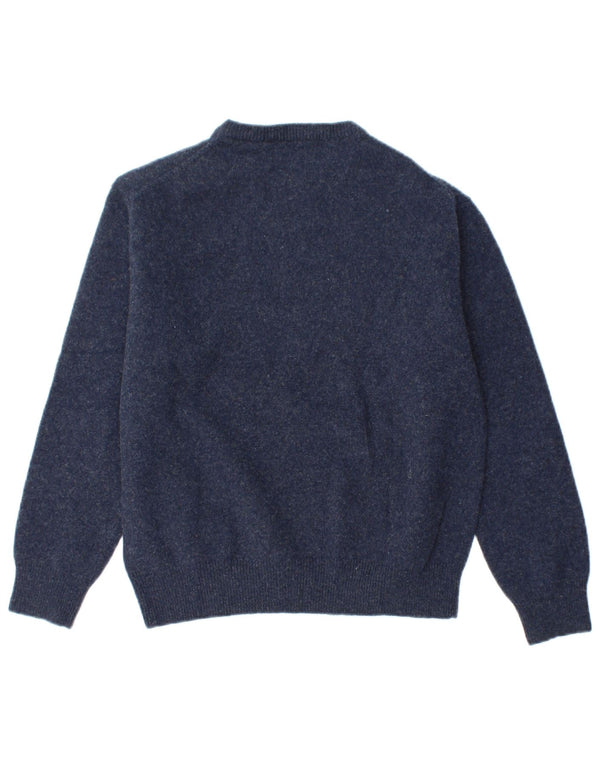 GANT Dame sweater med rund hals DK 16 Stor marineblå lammeuld