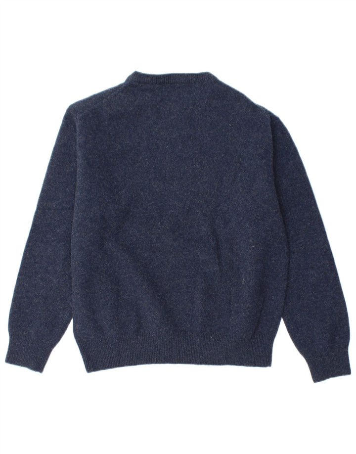 GANT Dame sweater med rund hals DK 16 Stor marineblå lammeuld