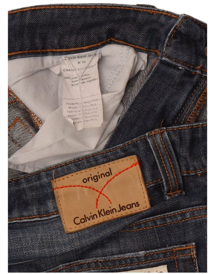 Calvin Klein Dame Straight Jeans W30 L29 Blå Bomuld