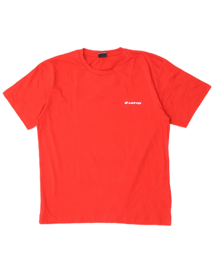 Lotto Herre T-Shirt Top XL Rød Bomuld