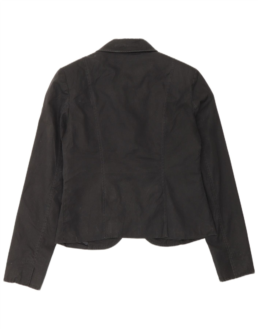 Gap Dame 1 Knap Blazer Jacket UK 6 XS Sort Bomuld