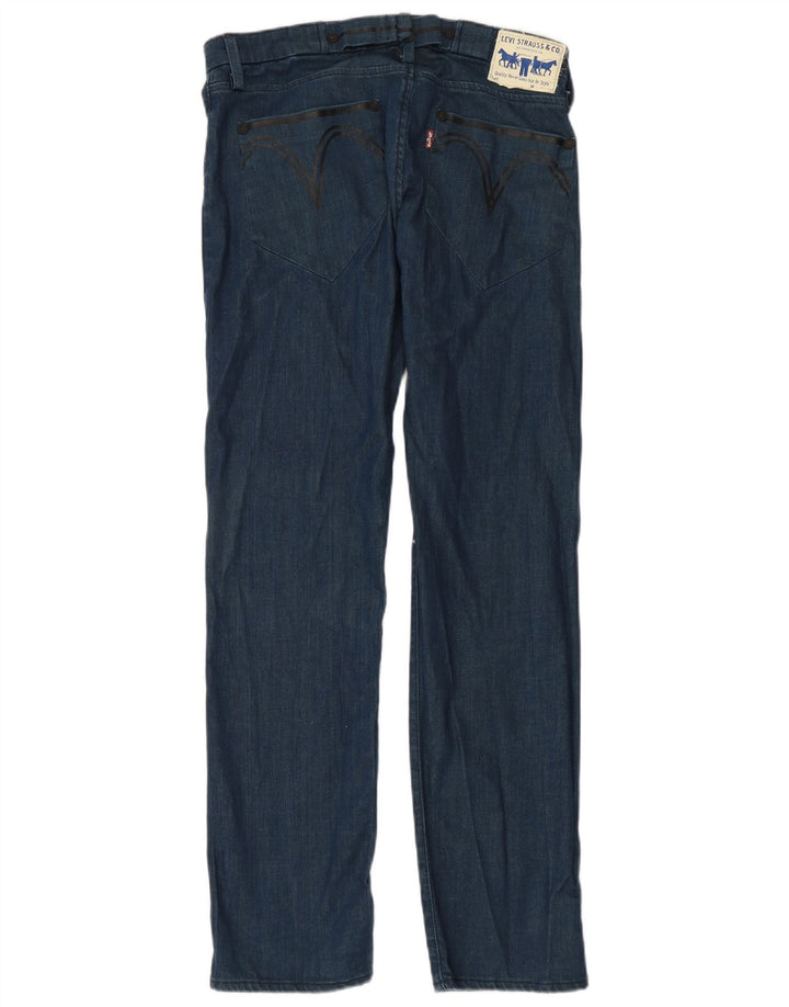 LEVI'S Herre 504 Straight Jeans W32 L32 Marineblå Bomuld