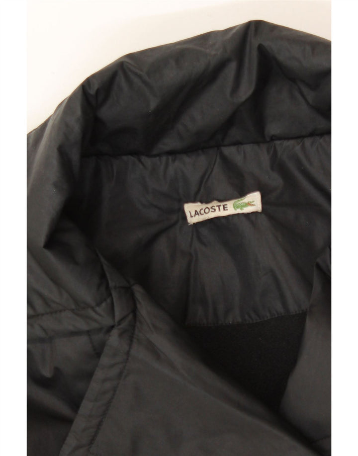 LACOSTE Womens Padded Jacket UK 14 Large Black Polyester Vintage Lacoste and Second-Hand Lacoste from Messina Hembry 