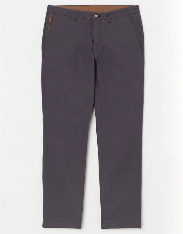 Massimo Dutti Herre Lige Chinobukser EU 40 Medium W31 L30 Grå Bomuld
