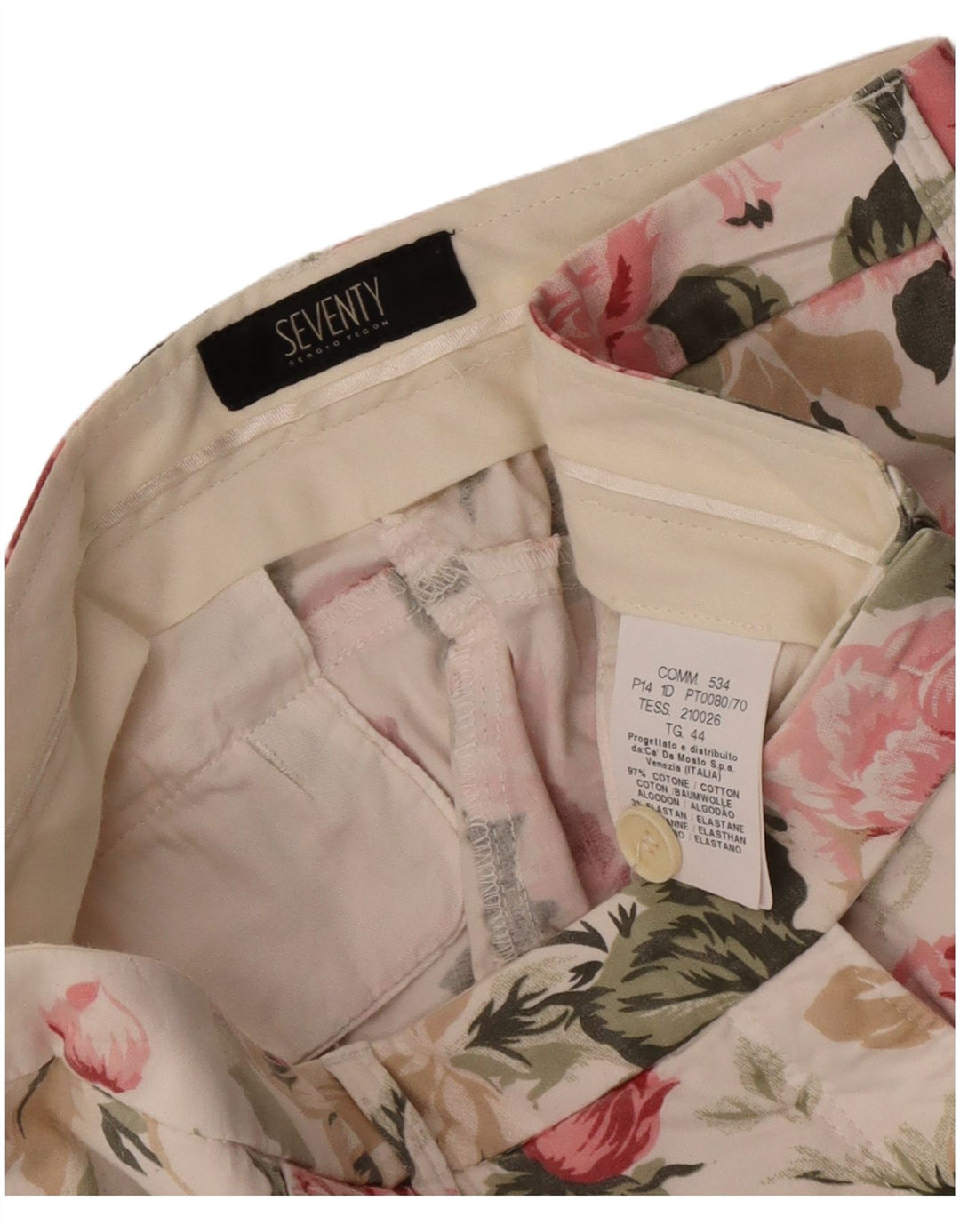 Halvfjerds kvinders cropped bukser IT 44 Medium W30 L26 Flerfarvet blomster
