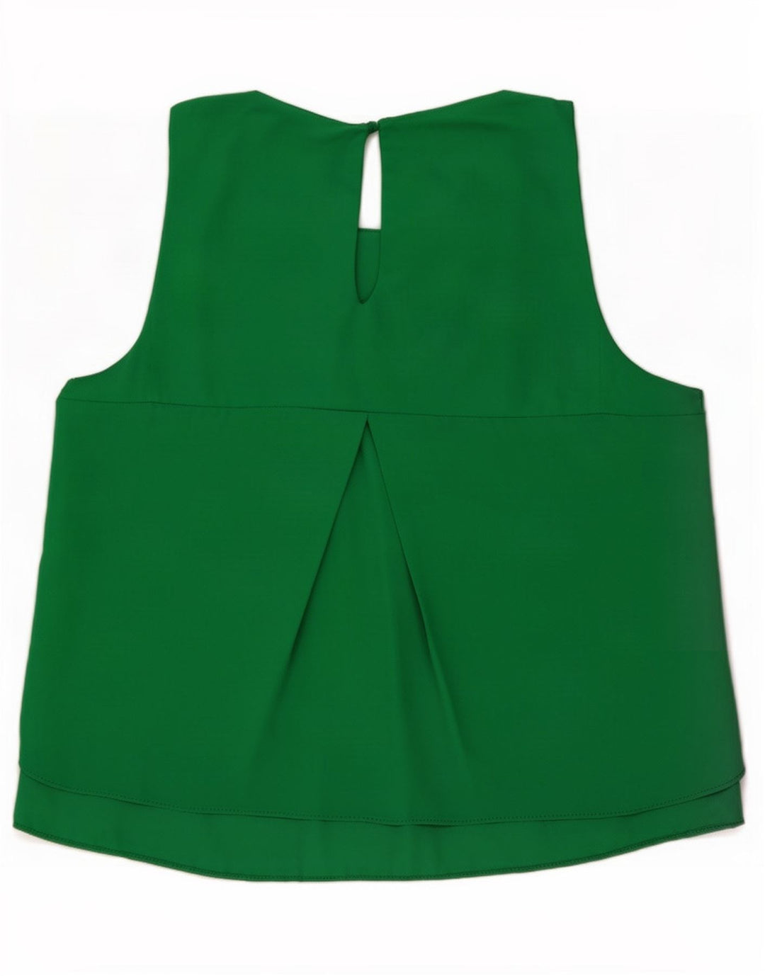 Zara Dame ærmeløs bluse Top UK 6 XS Grøn Polyester