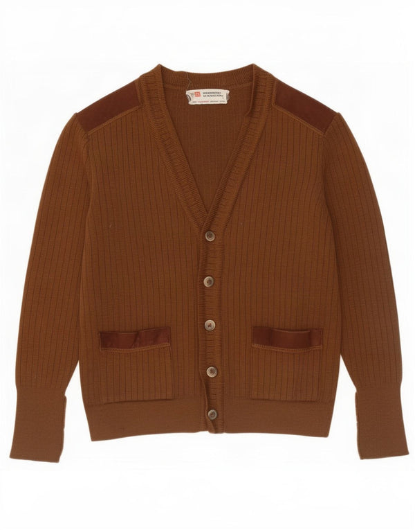 Pierre Sangan Herre cardigan sweater Medium brun uld