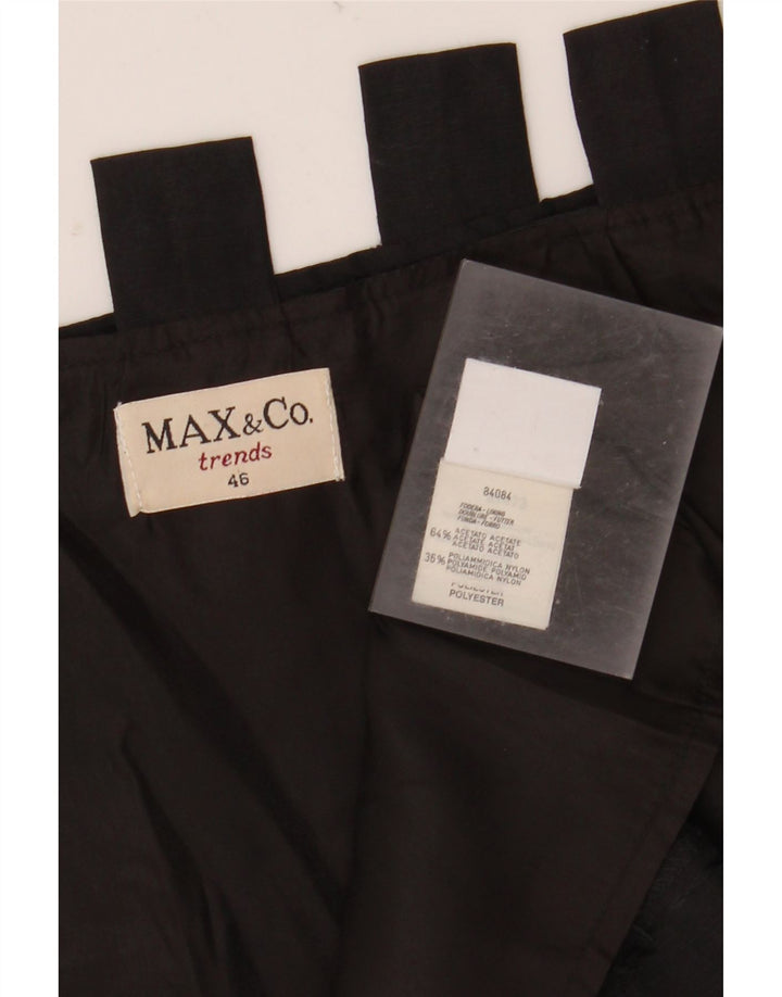 MAX & CO. Mininederdel til kvinder IT 46 Large W34 Black Acetate