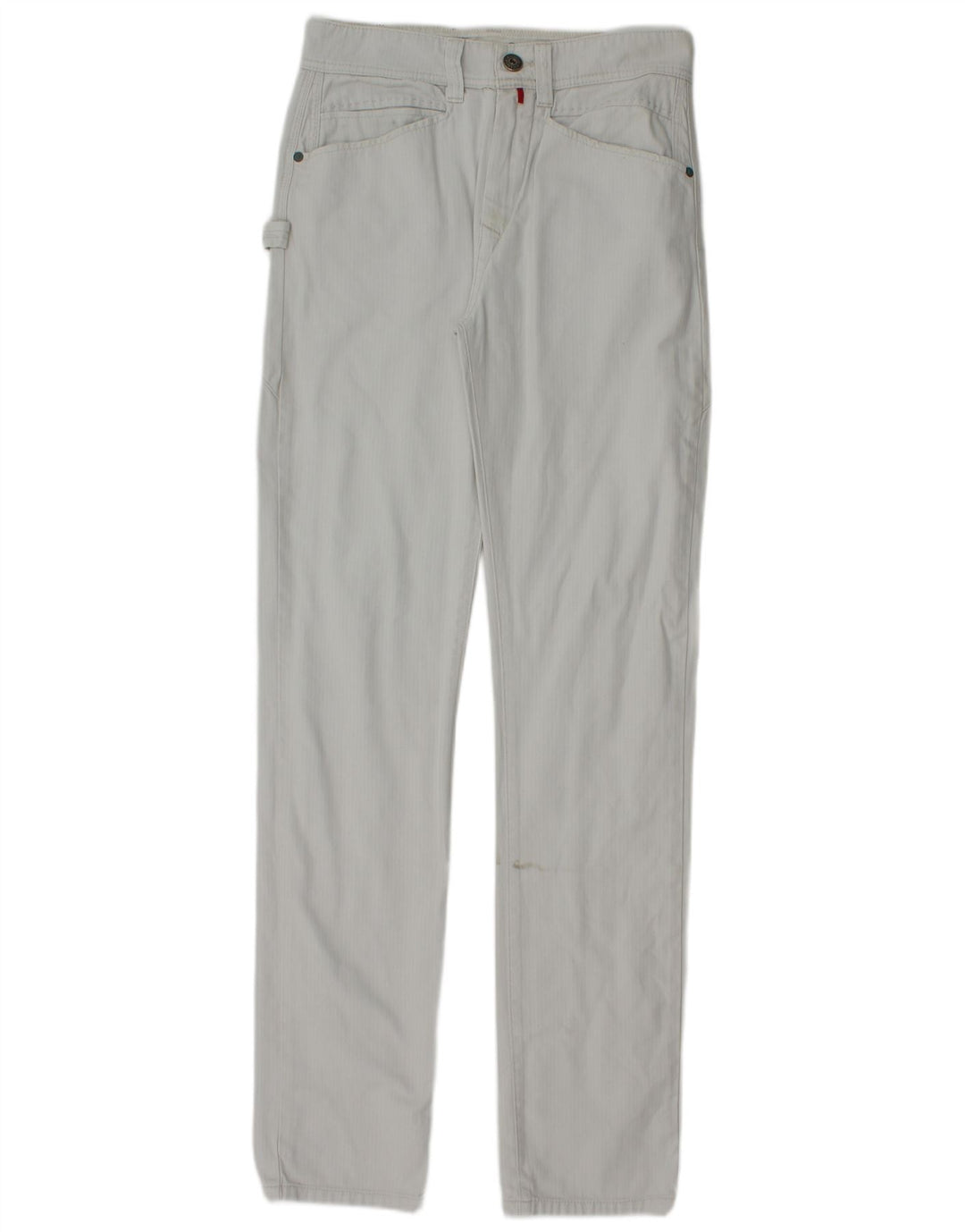 Guru Dame Slim Straight Jeans W28 L34 Blå sildebensbomuld