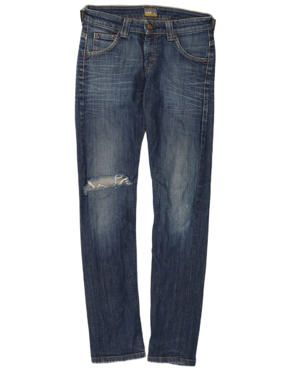 Lee Girls Perry Distressed Skinny Jeans 12-13 år W26 L29 Blue Cotton