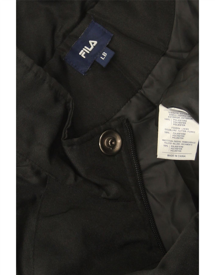 Fila Boys Windbreaker Jacket 13-14 År Stor Sort Polyester