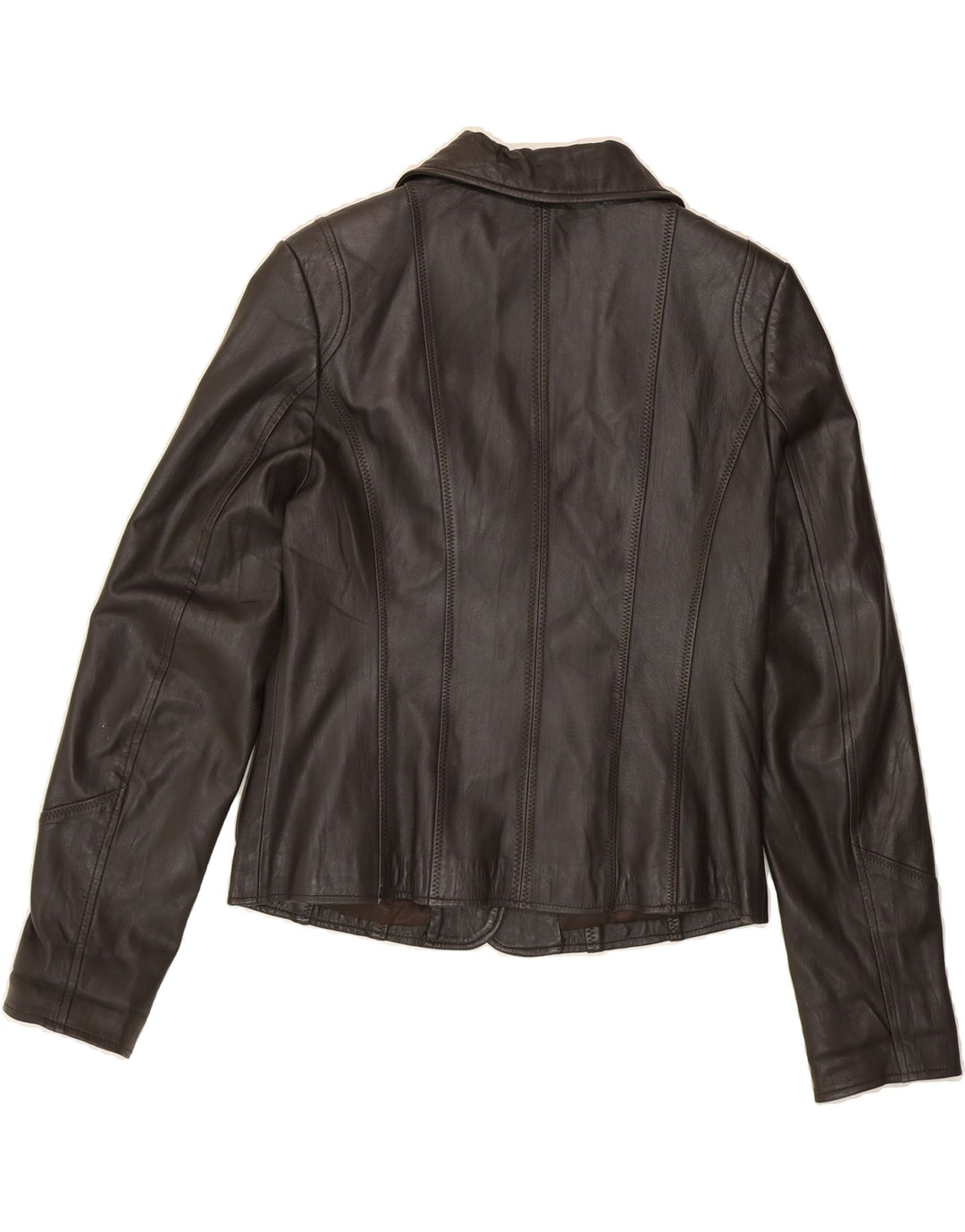 VINTAGE Womens Leather Jacket UK 16 Large Brown Leather Vintage Vintage and Second-Hand Vintage from Messina Hembry 