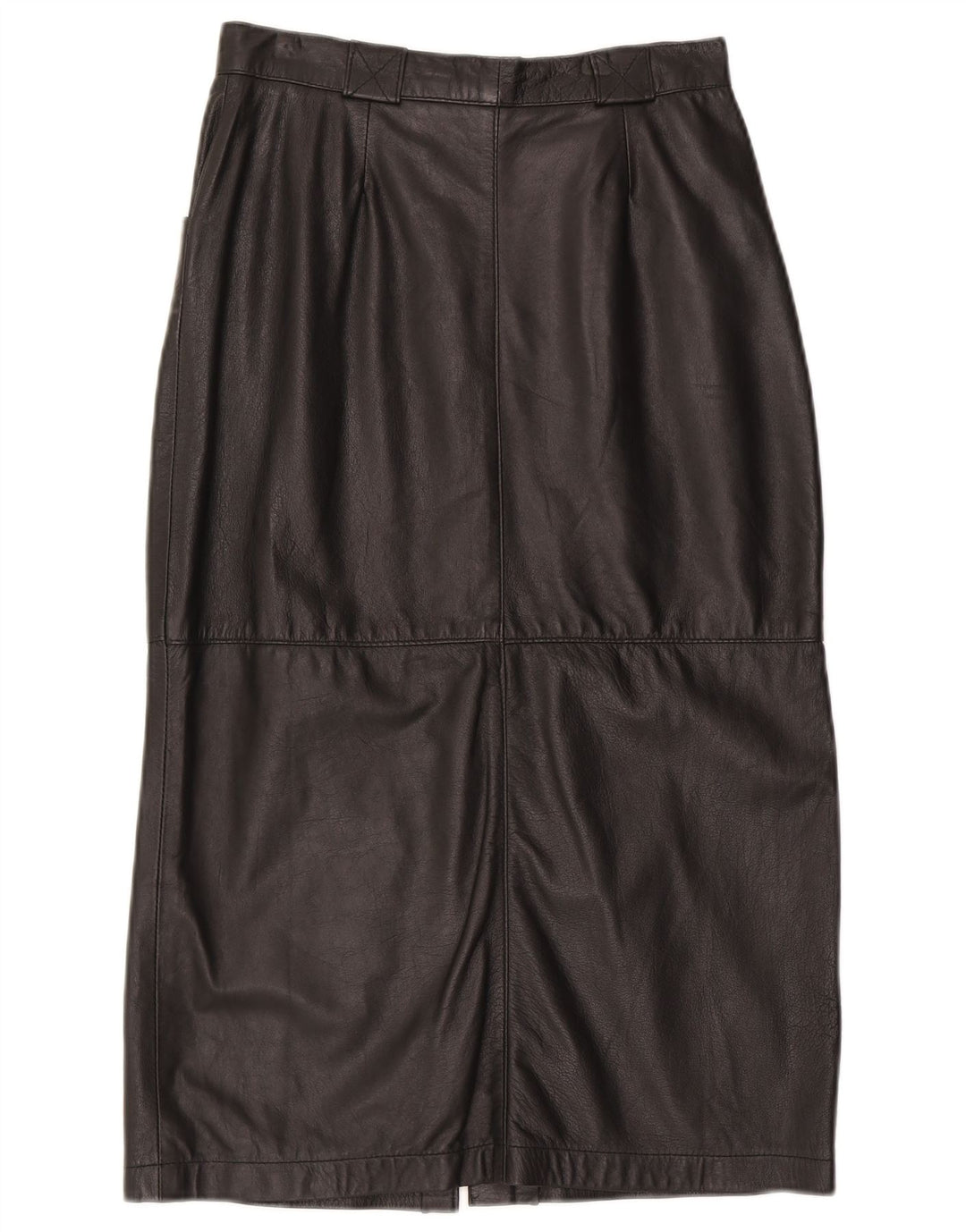 Vintage lædernederdel til kvinder W28 Medium Black