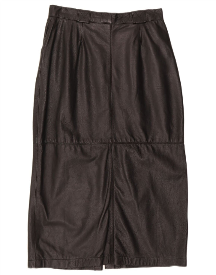 Vintage lædernederdel til kvinder W28 Medium Black