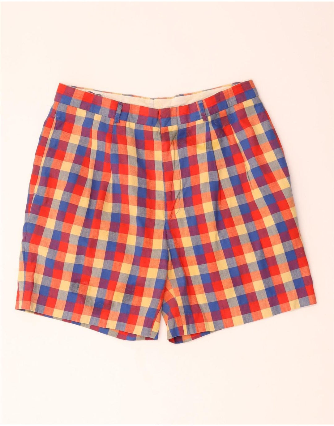 PENINSULA Chino-shorts til mænd Medium W30 Multifarvet Gingham Cotton