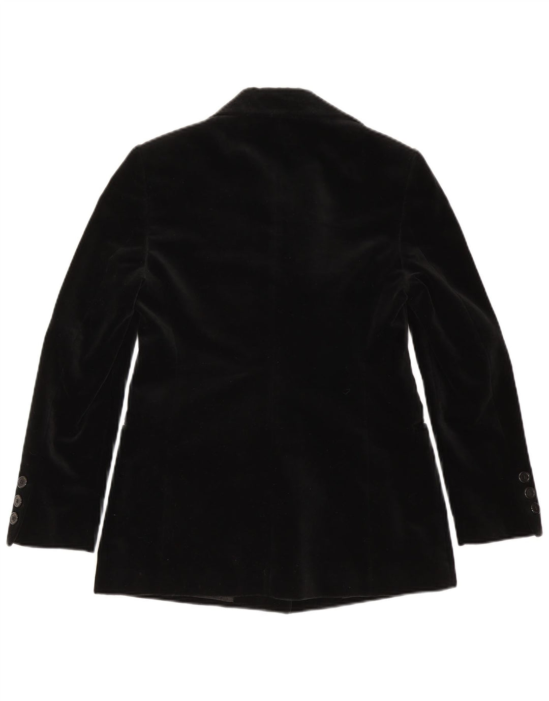 Adele Fado Dame 3 Button Velvet Blazer Jacket UK 12 Medium Black