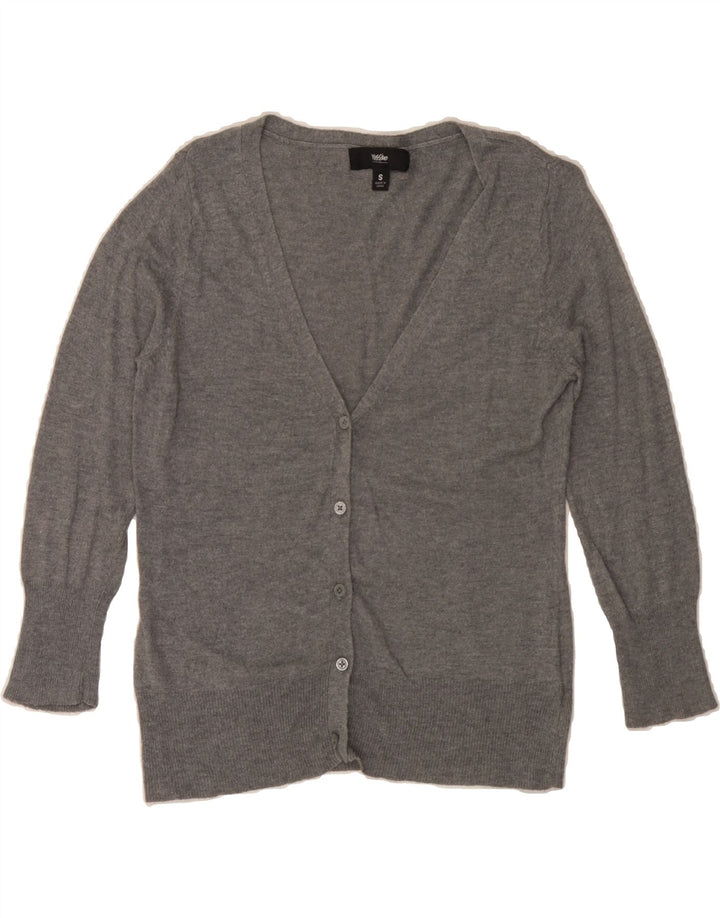 MOSSIMO Womens 3/4 Sleeve Cardigan Sweater UK 10 Small Grey Rayon Vintage Mossimo and Second-Hand Mossimo from Messina Hembry 