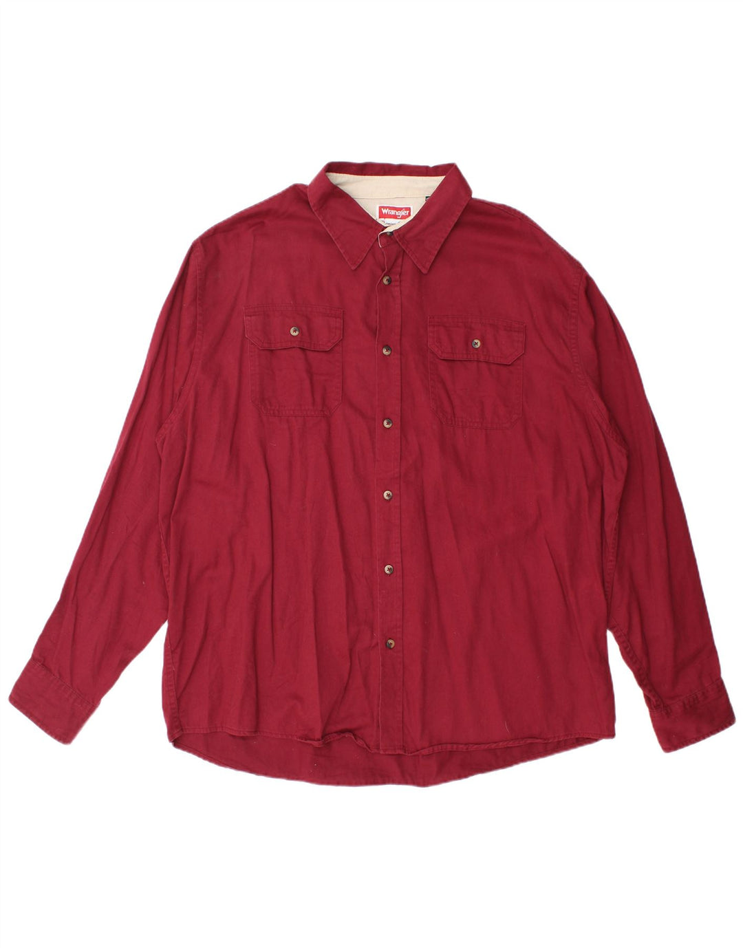 Wrangler herreskjorte XL Bourgogne bomuld