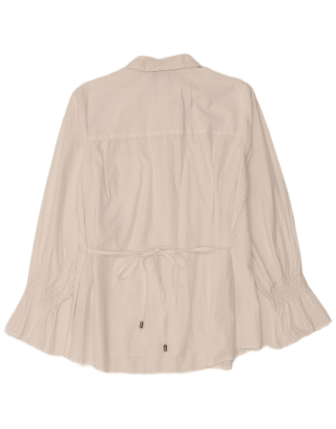 Marks & Spencer Womens Autograph Shirt Bluse UK 12 Medium White Bomuld