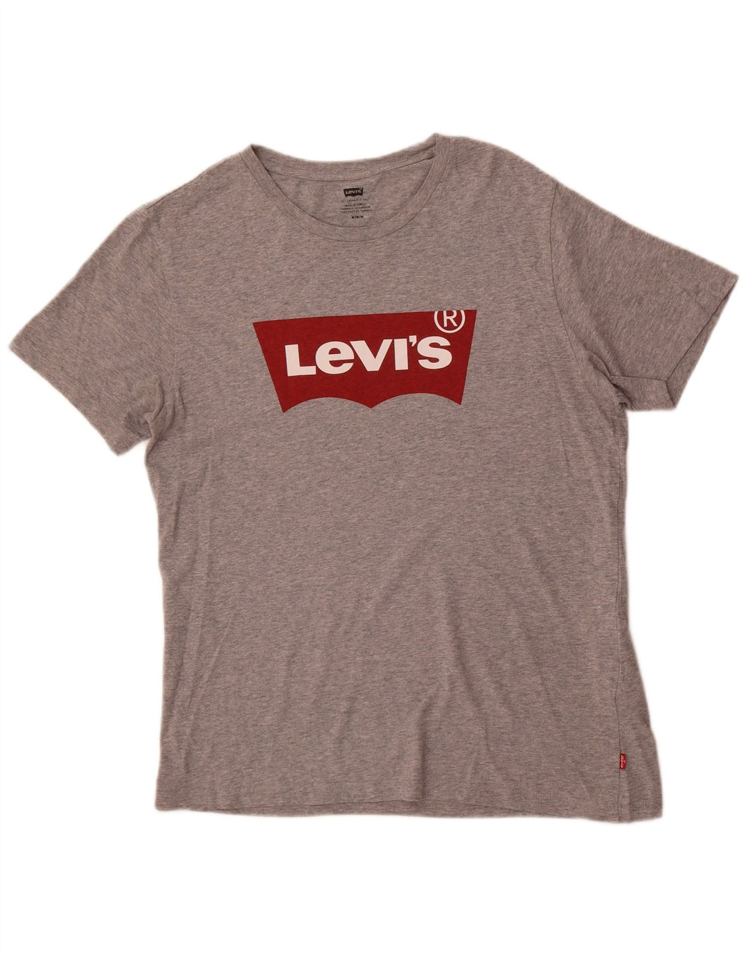 Levi's Herre grafisk T-shirt top mellemgrå flækket bomuld