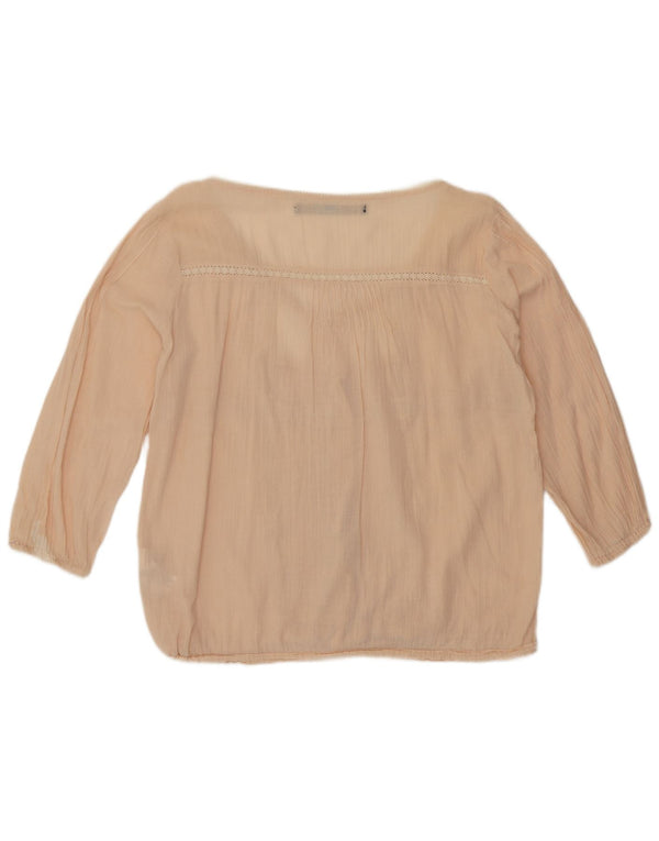 Zara skjortebluse til kvinder UK 16 Large Pink Bomuld