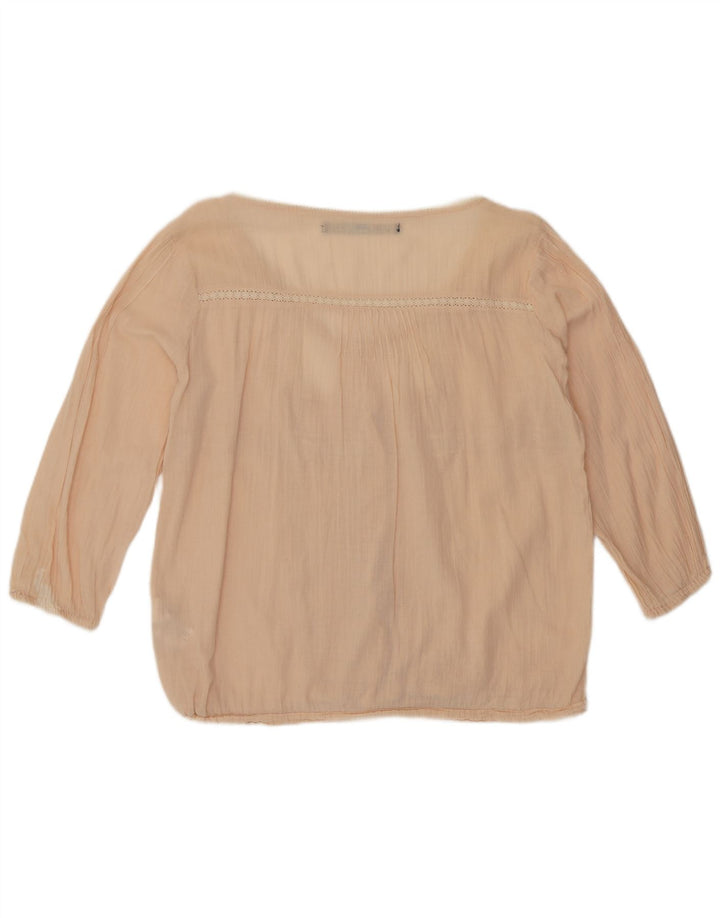 Zara skjortebluse til kvinder UK 16 Large Pink Bomuld