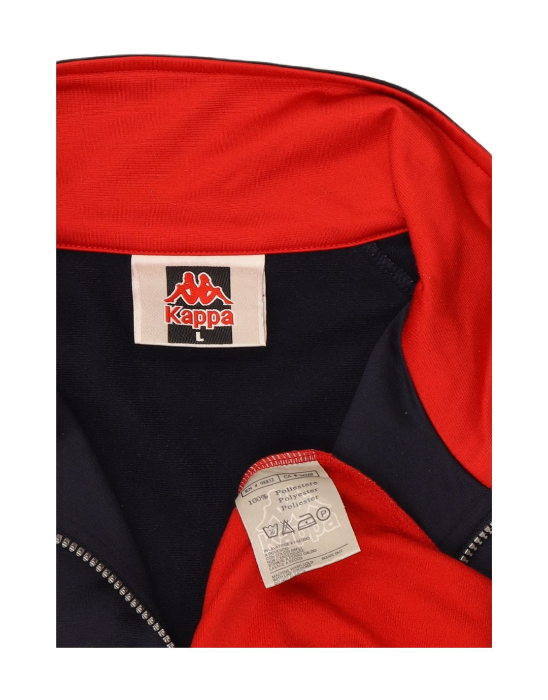 Kappa Herre grafisk træningsdragt Topjakke Stor marineblå farveblok