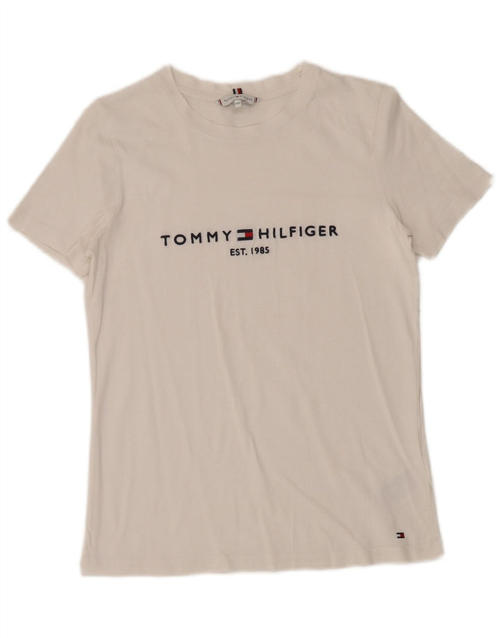 Tommy Hilfiger Herre Grafisk T-Shirt Top 2XS Hvid Bomuld