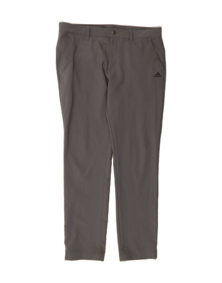 ADIDAS Womens Slim Chino Trousers W34 L32 Grey Polyester Vintage Adidas and Second-Hand Adidas from Messina Hembry 
