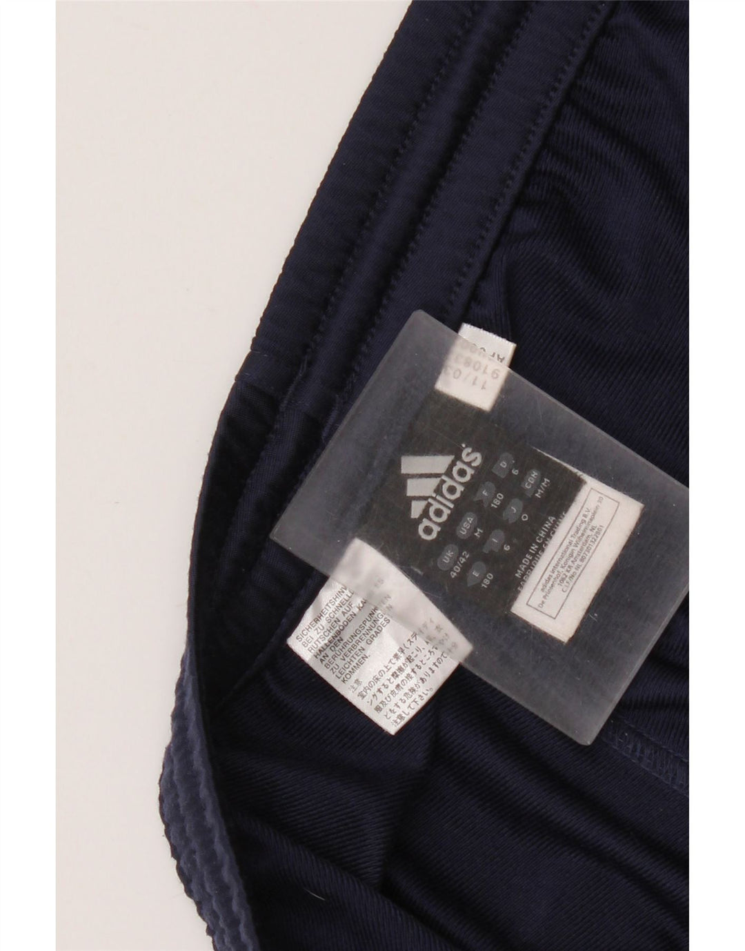 Adidas Træningsdragt til mænd Joggers UK 40/44 Medium Navy Blue Polyester