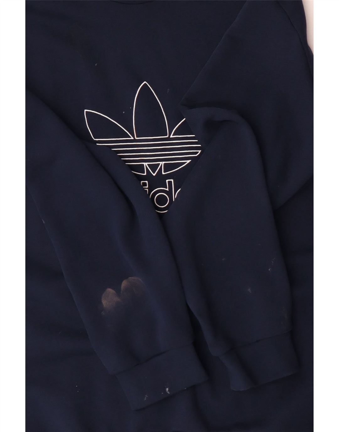 ADIDAS grafisk sweatshirt til mænd XL marineblå bomuld