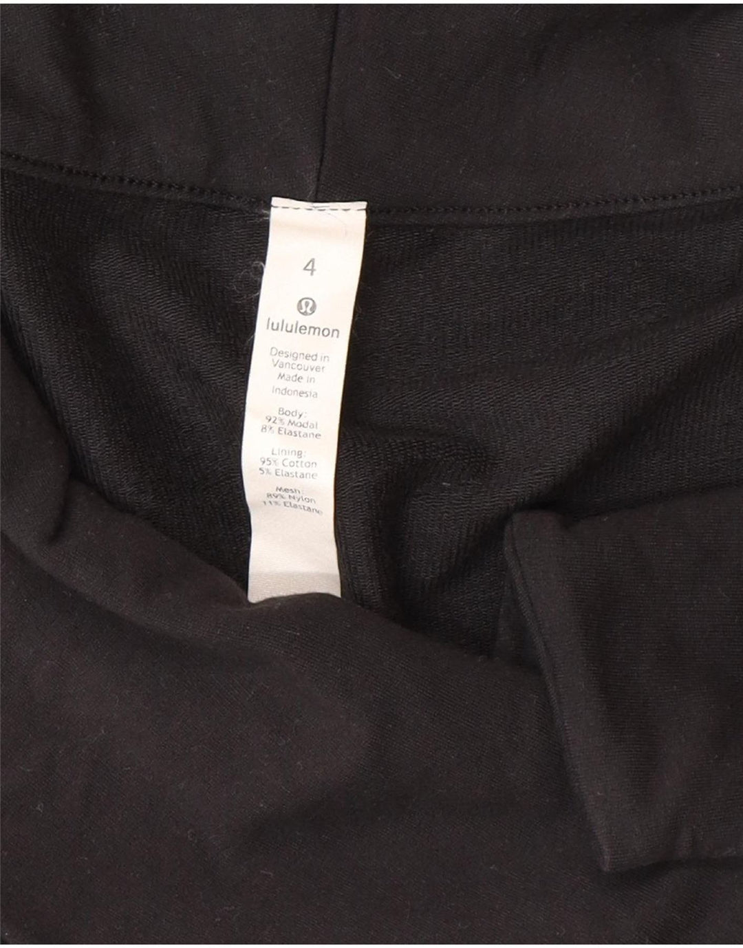 Lululemon Dame træningsdragt Topjakke US 4 Small Black Modal