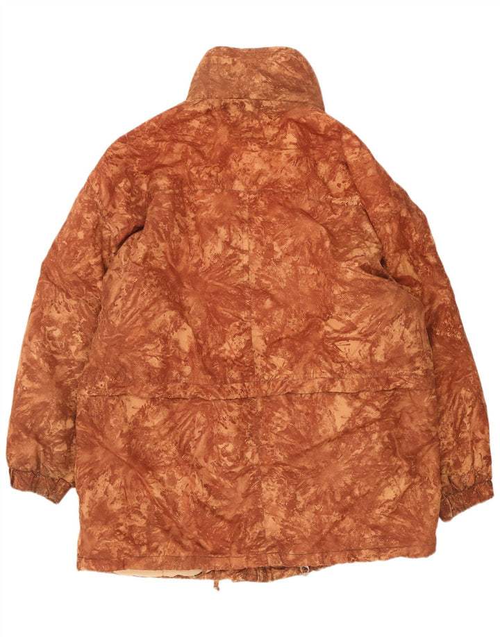 Vintage Dame Oversized Windbreaker Jacket UK 18 XL Brun Camouflage
