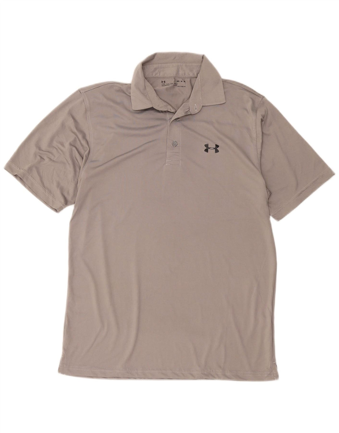 Under Armour Herre Heat Gear Polo Shirt Medium Grey Polyester